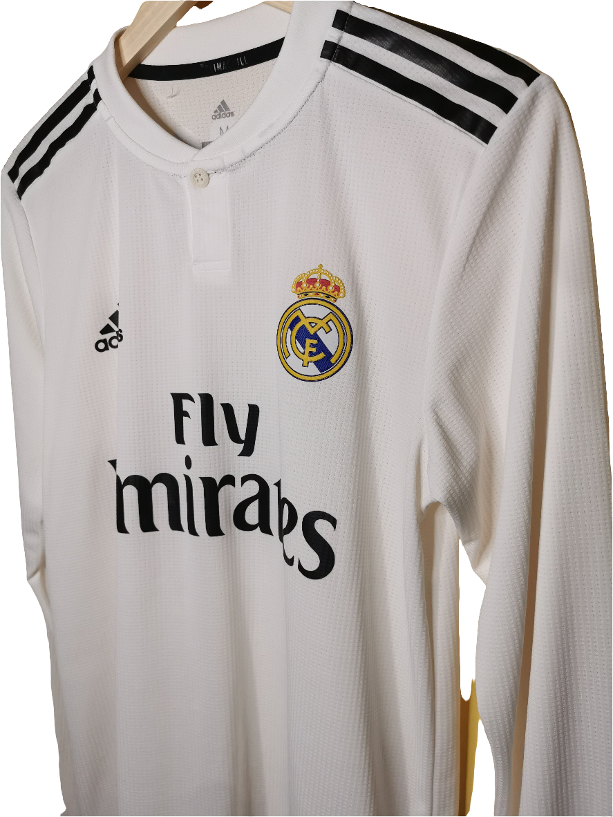 2018 Real Madrid Home Long Sleeve Player Spec 'Benzema 9', Medium